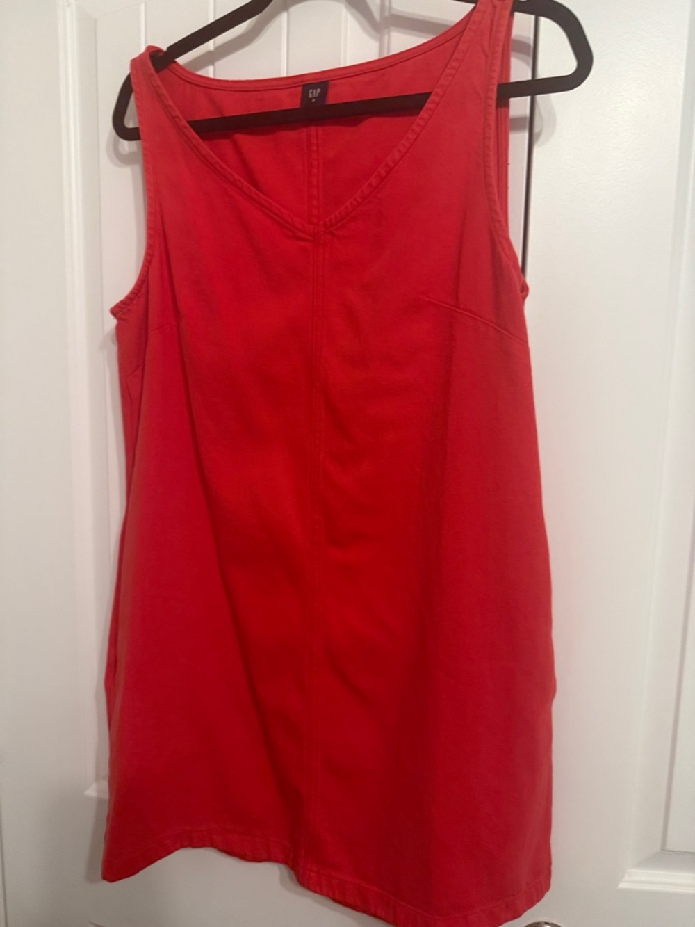 GAP Vibrant Red V-Neck Sleeveless Dress